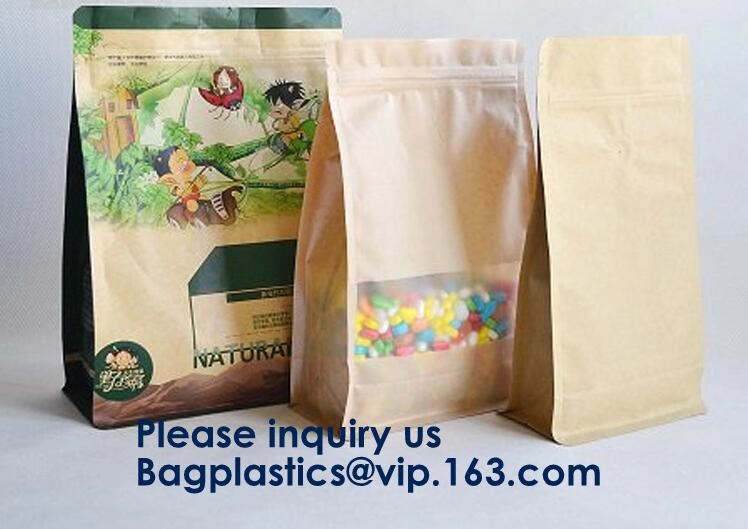 Flat Bottom Pouch / Box Pouch For Food,Side Gusset Bag Flat Bottom Square Bottom Side Gusset Bag With Zipper