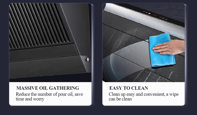 Eco Friendly Side Vent Kitchen Hood Black Ductless Range Hood