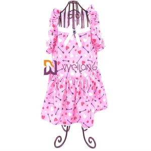 China Good Elasticity Bow Digital Print Pet Skirt Breathable Poly Jersey 180G Custom Puppy Skirt on sale