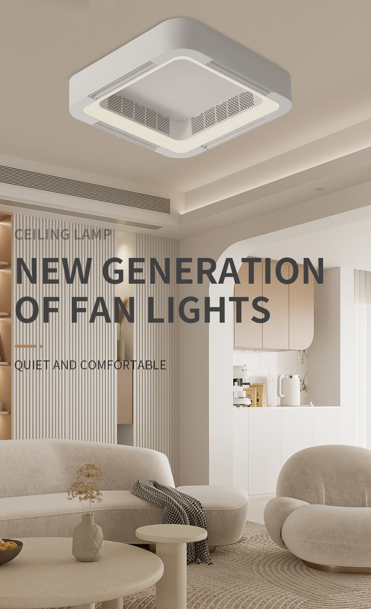 Bedroom Living Room No Leaf Ceiling Fan Lamp Invisible Air Conditioner Electric Ceiling Fan Lamp