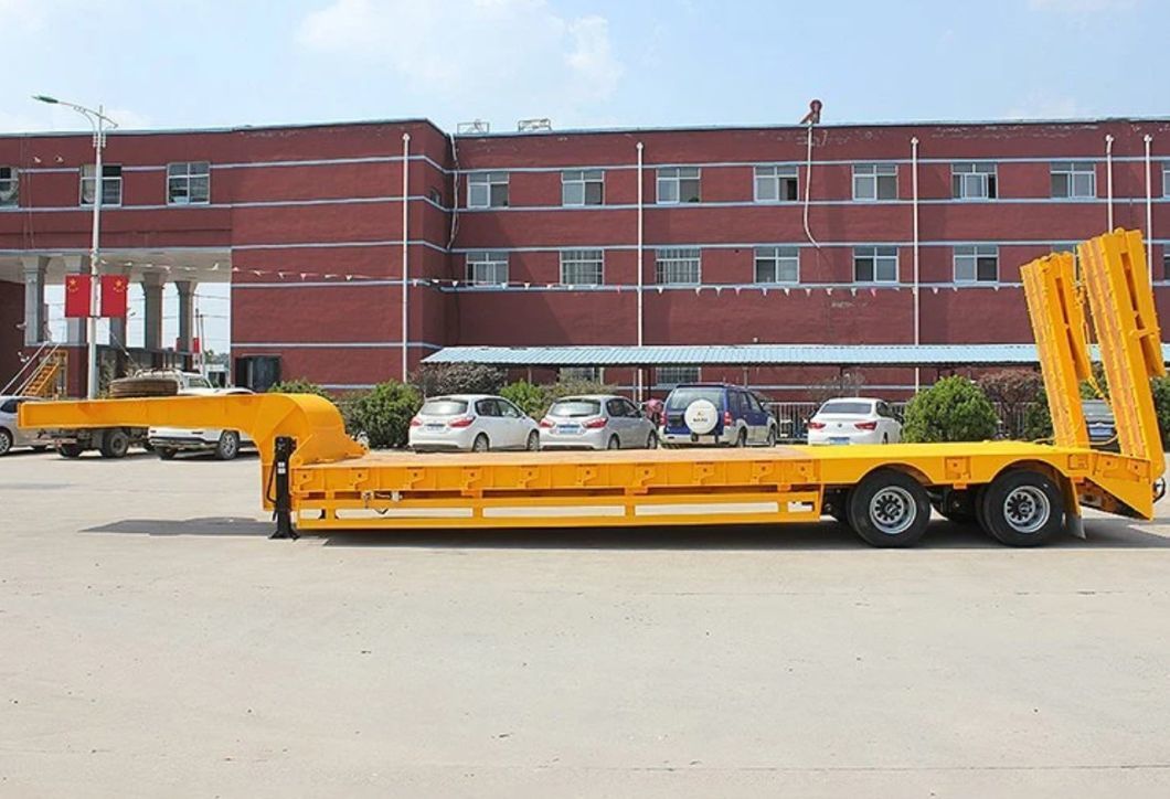 Reliable Two-Axle Lowbed Trailer for Industrial Use