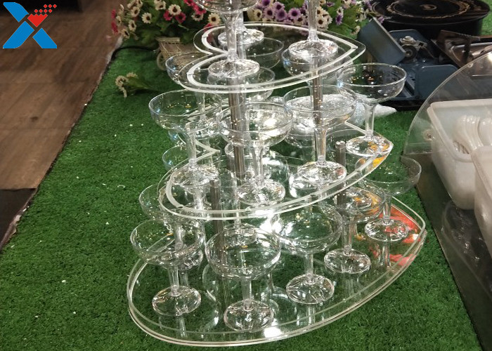 Professional Acrylic Wine Glass Holder , Clear Lucite Wine Holder Rack Durable