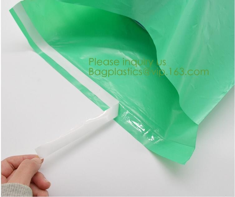 Compostable biodegradable packaging mailing bag with handle,Biodegradable compostable plastic courier shipping envelope