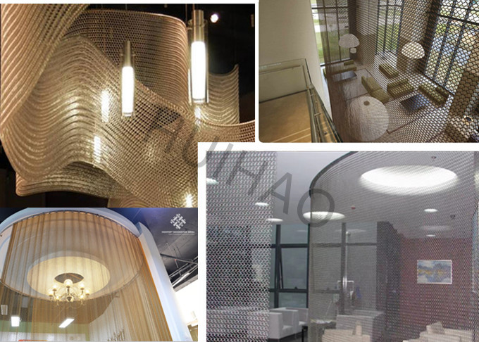 1.2x10mm Stainless Steel Metal Ring Mesh Drapery For Decoration