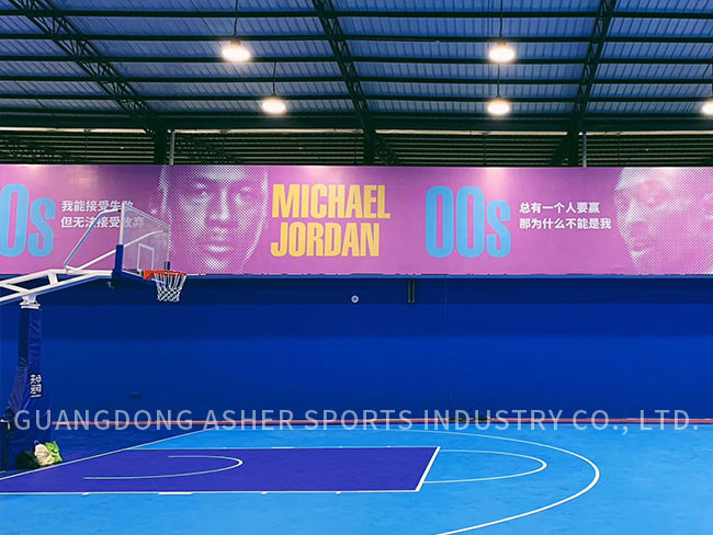 Shock Absorbing PVC Sports Flooring Interlocking Non toxic Tiles Type
