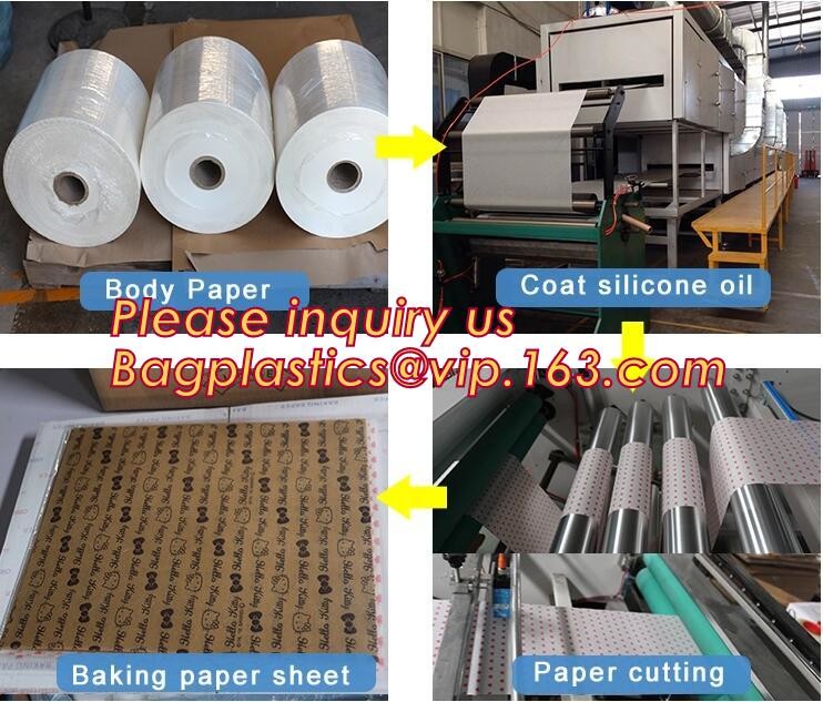 Bleached with Unbleached Greaseproof Paper for food wrapping,Environmental friendly and green greaseproof food packaging