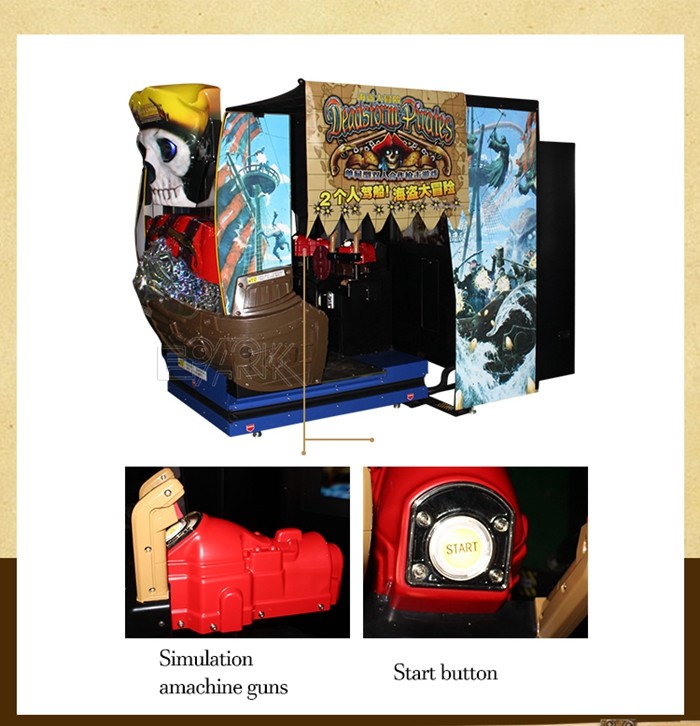 Coin Operated Deadstorm Pirates 1250W Theater Style Classic Shooting Game