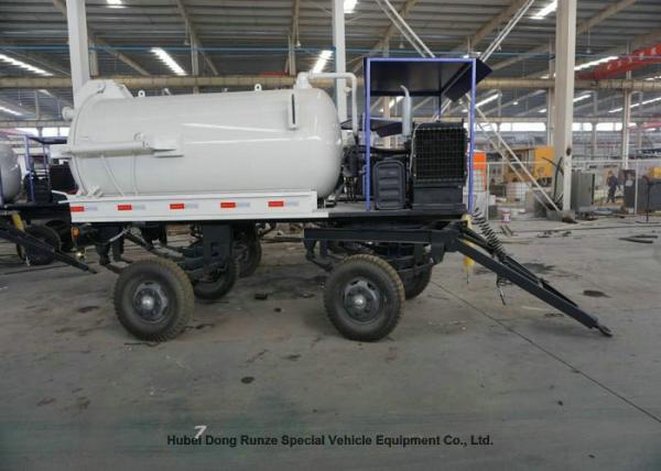 High Efficiency 2 Axles Sewage Cleaning Trailer For Vacuum Fecal Suction