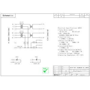 SI-40131 SI-60082-F Ethernet Rj45 MagJack 10/100BaseT , 1X2, G/G, Tab Down