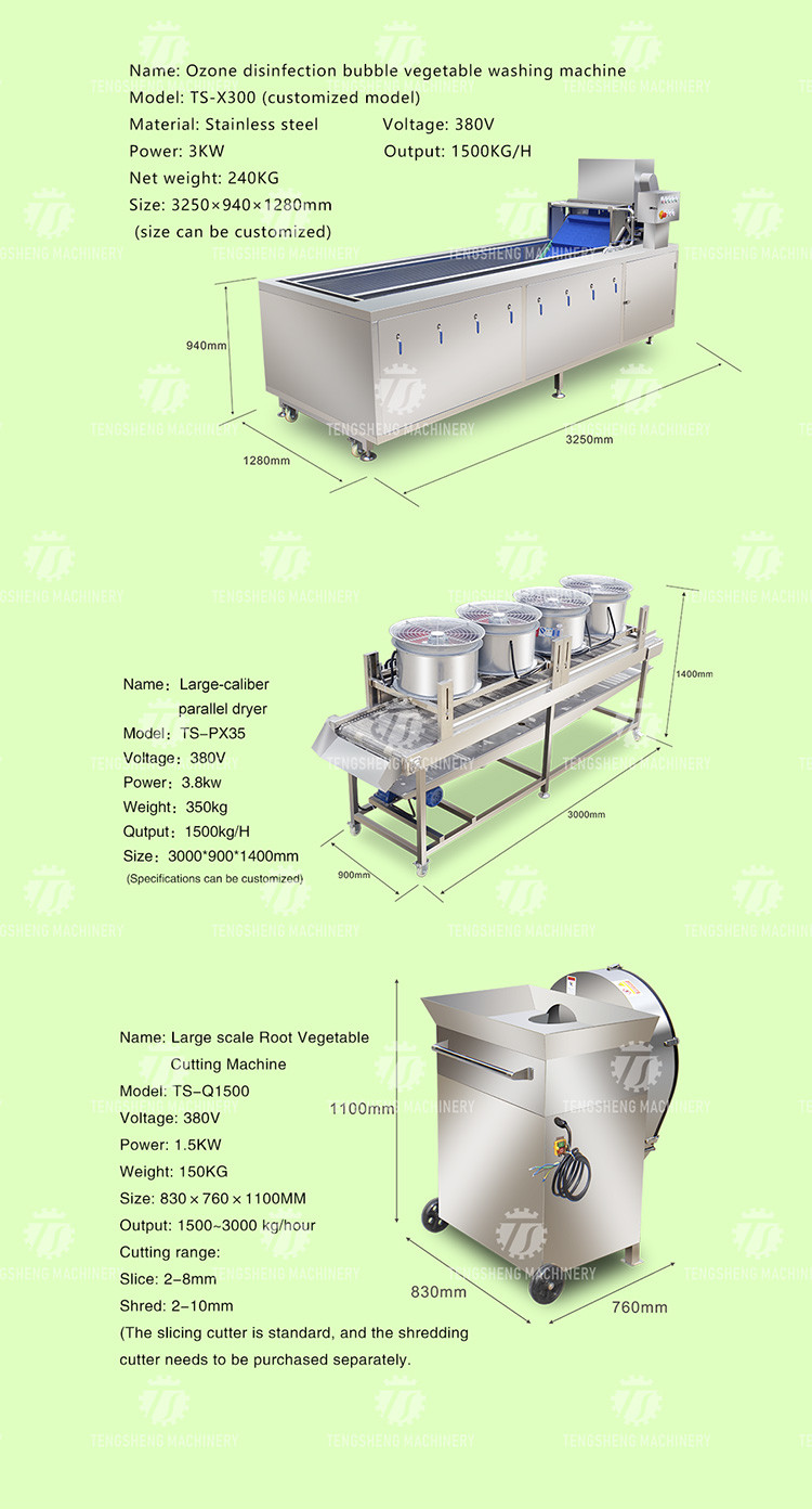 Stainless Steel Fruit And Vegetable Processing Line Potato Picking Hair Roller Bubble Washing Machine