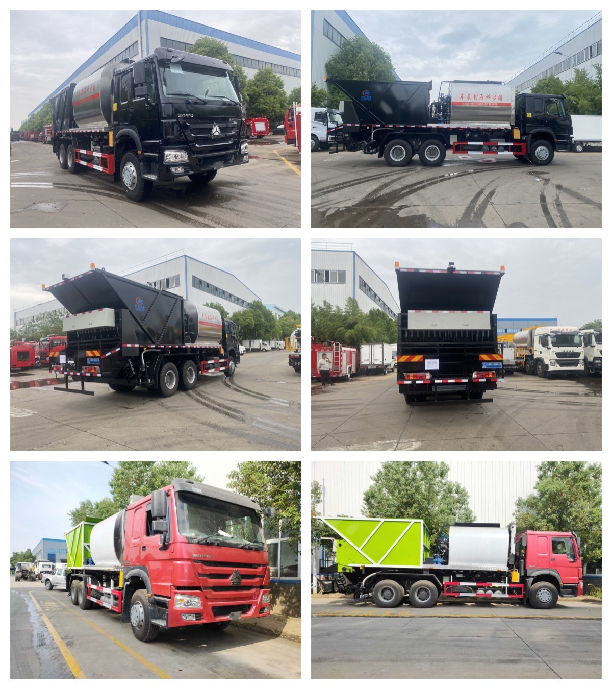 25000kg Sinotruck Howo Synchronous Chip Sealer Truck For Asphalt And Gravel Chips Spray