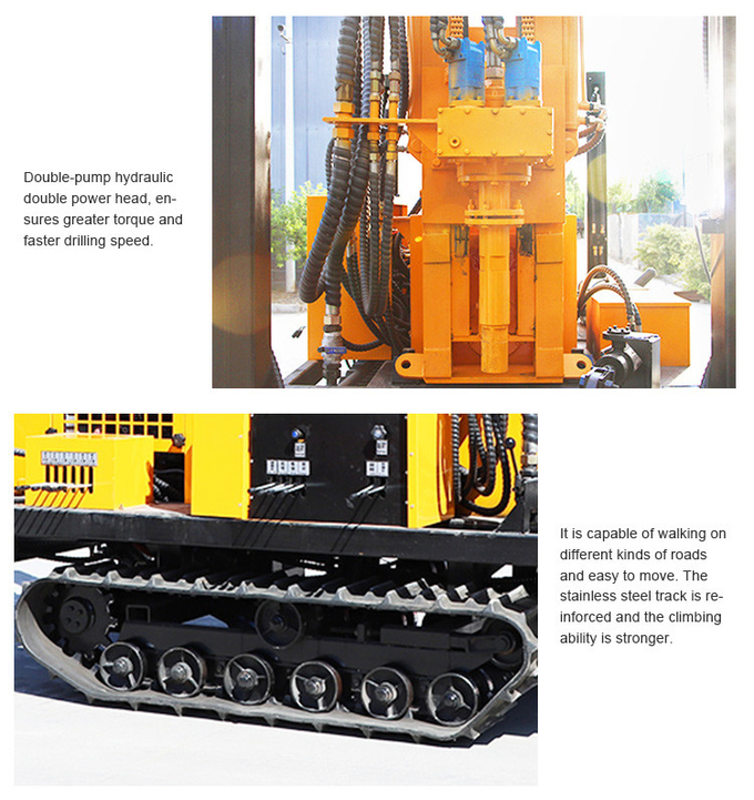 Pneumatic Borewell Machine Alloy Steel Borehole Drilling Equipment For 200 Meters Depth