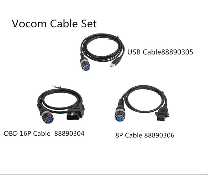 Heavy Duty Truck 88890306 Volvo Vocom Diagnostic Cables