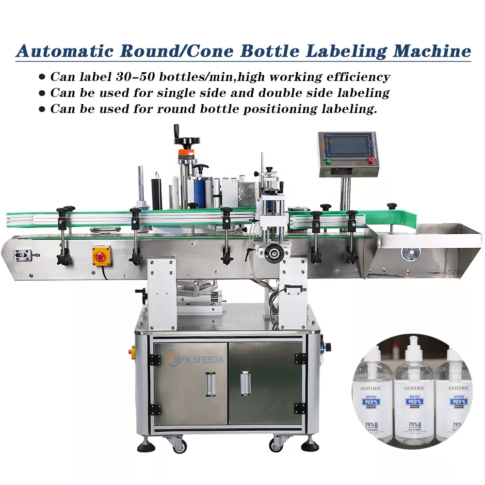 1935mm Automatic Round Bottle Labeling Machine for Beer Cans and Plastic Jar Stickers