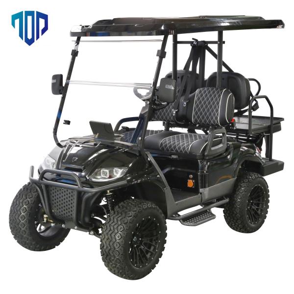 25miles/H Black Electric Golf Cart , Double A Arm Construction Electrical Golf