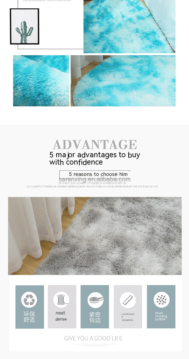 Stain Resistant Ultra Soft Fluffy Bedroom Rugs Oval Beige Throw Rugs for Small Spaces