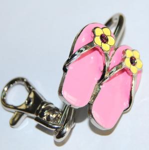  Hot sale pink 1.2mm zinc alloy / Pewter metal purse key finder ​ Manufactures