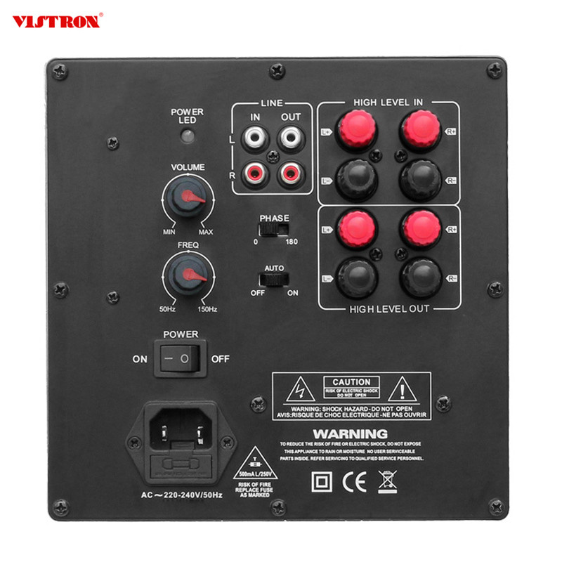 Compact Powered Super Bass subwoofer speaker Front Firing Subwoofer For Home Theater