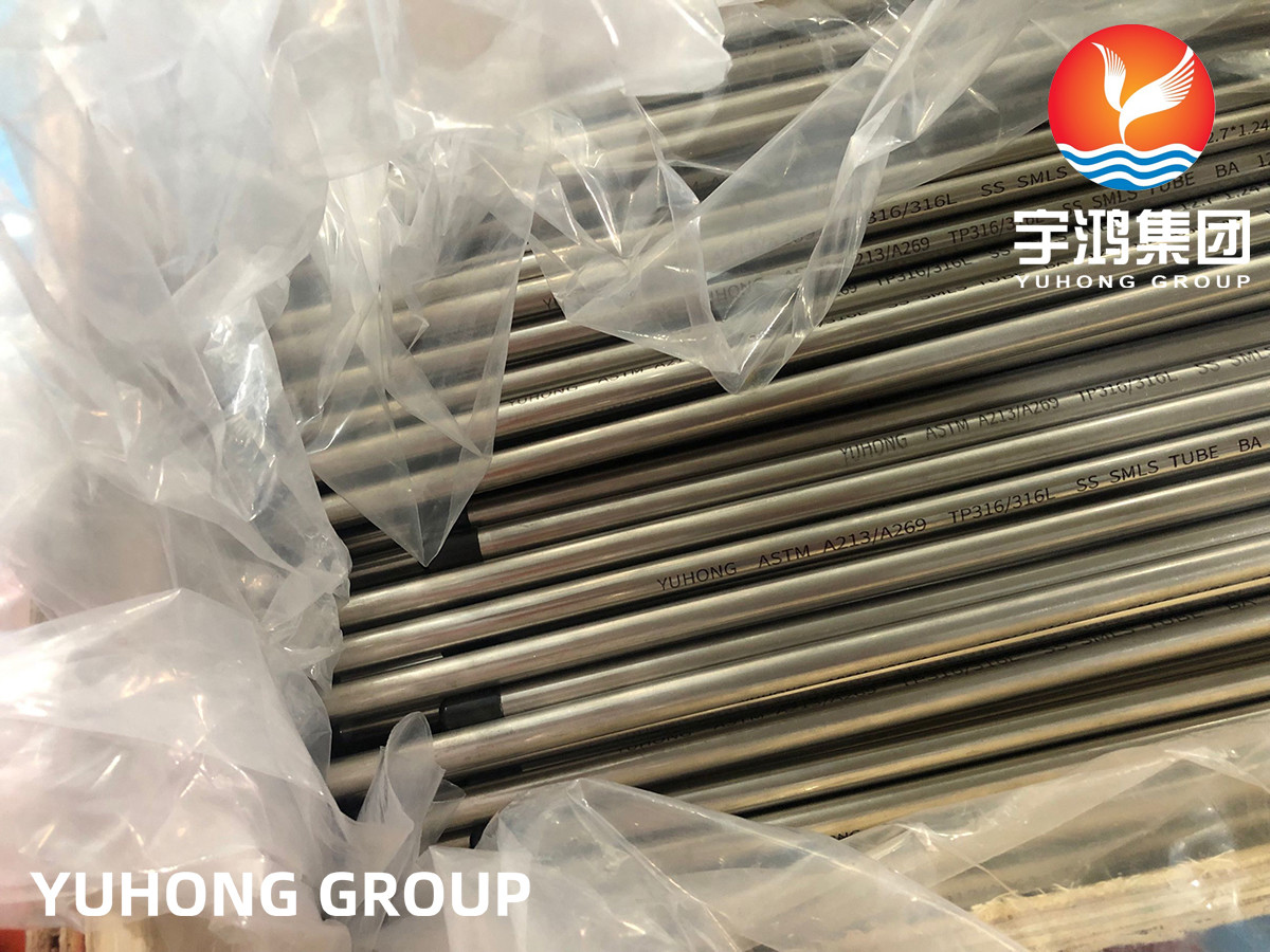 ASTM A213 / A269 TP316L Bright Annealed Stainless Steel Seamless Tube