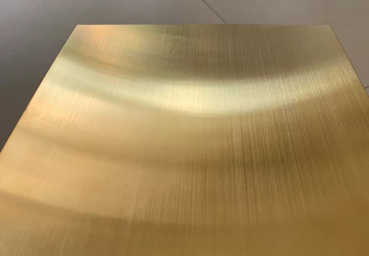 Customized Gold Color ASTM A240 SUS316L Brush Finish Cold Rolled Stainless Steel Metal Sheet