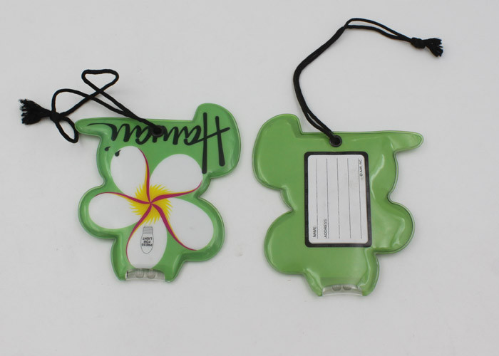 16P free plastic ID Card Luggage Bag Tags with Loop / 2pc white LEDs