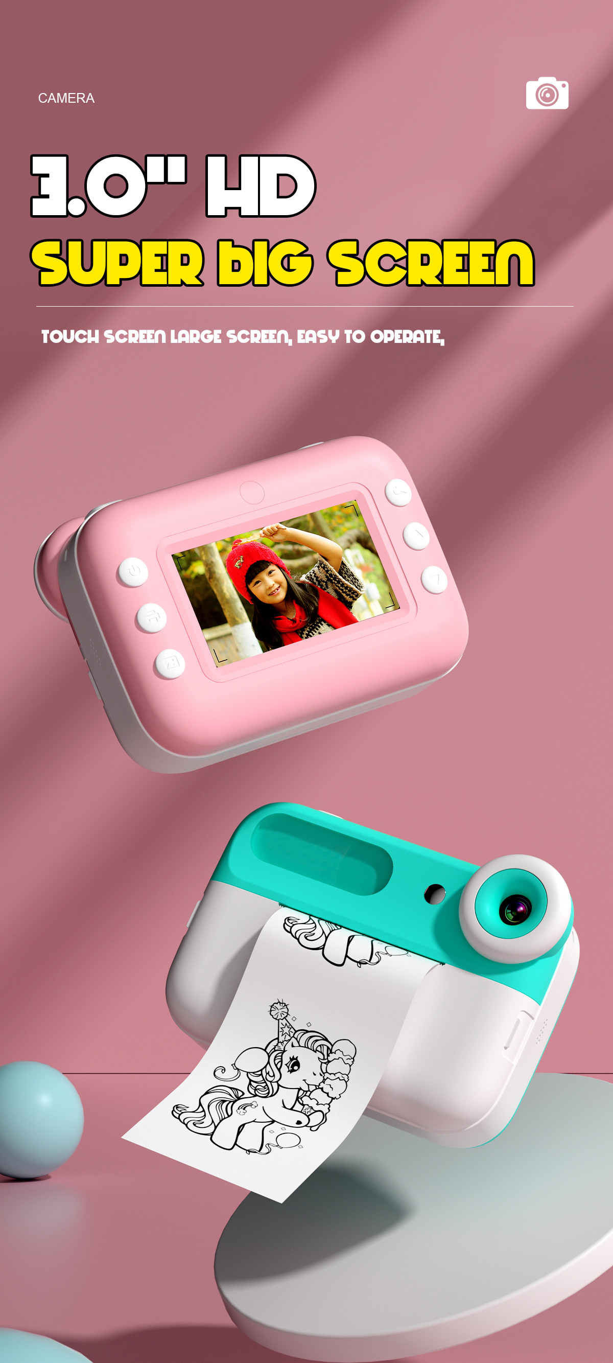 Customized Mini Sticker Printer Color Instant Printing 640x320