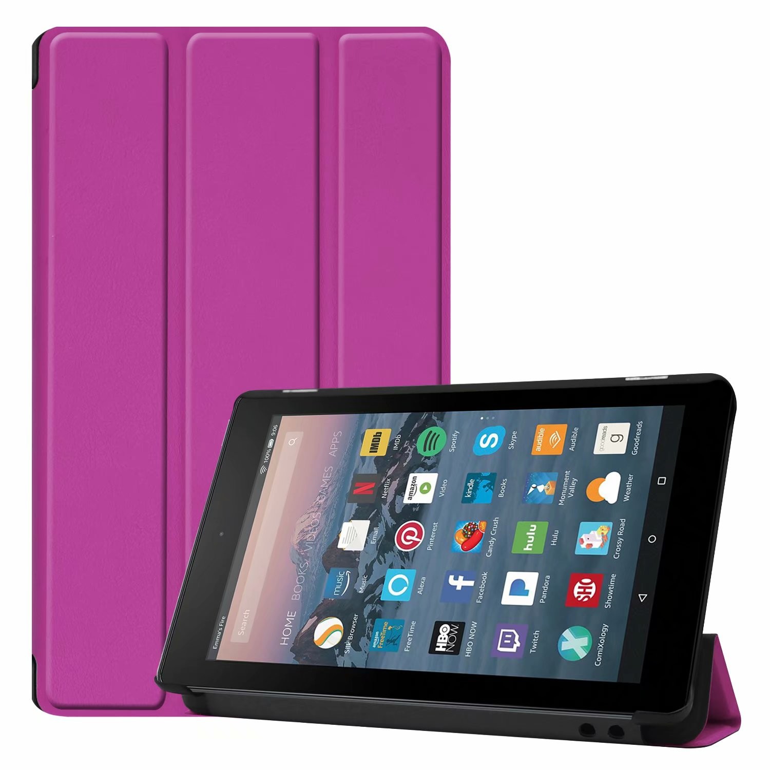 All-New Kindle Fire 7 Case Leather Cover for Kindle Fire 7(9th Generation,2019)