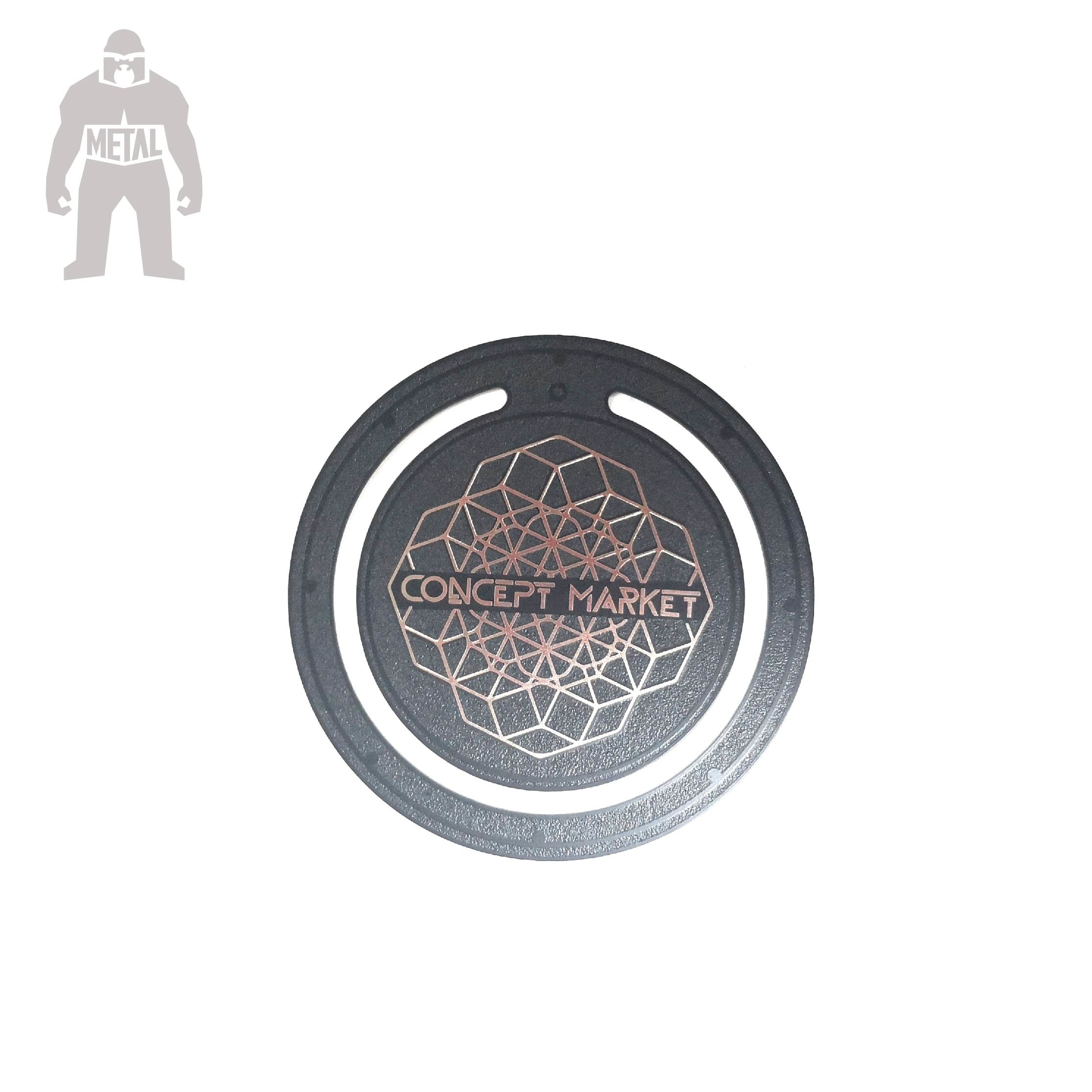 Gold Silver Brushed Stainless Steel Coaster For Cup 0.5mm Thickness