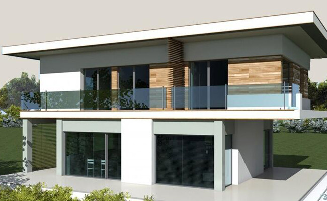 87SQM Pre Fab Steel Homes , Modular Steel Kit Homes Laminated Flooring