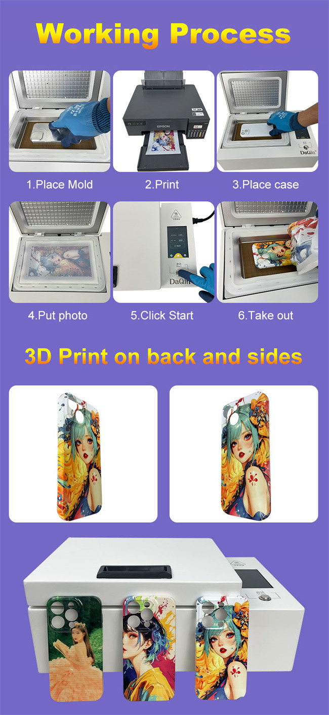 Multicolor 3D Sublimation Vacuum Heat Press Machine For Phone Case And Instruction Book Included