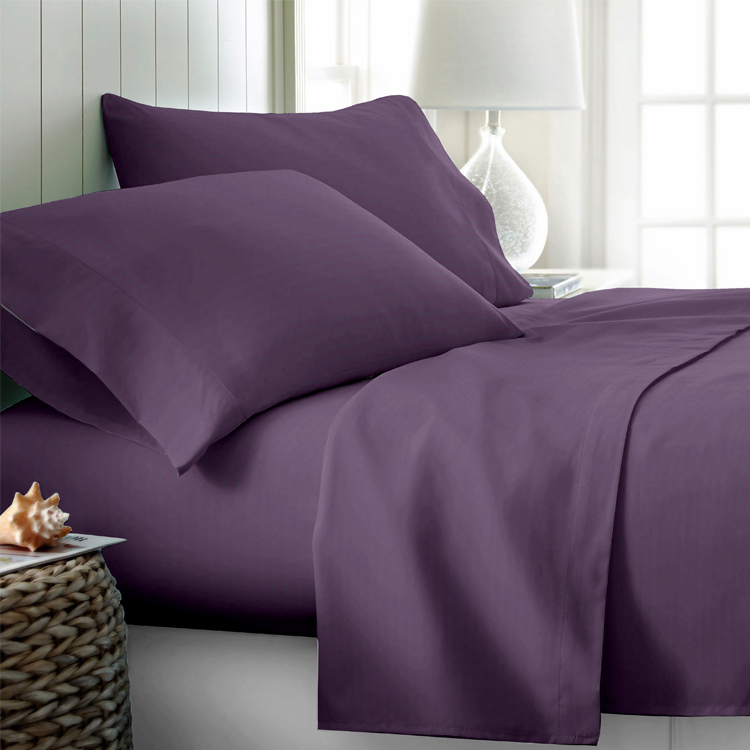 Polyester Filling Supple Bed Sheet Set for Twin Queen King Size Bedding Collections