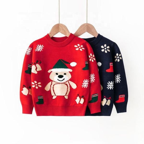 New Autumn And Winter Fashion Christmas Children's Pullovers Kids Girls Boys