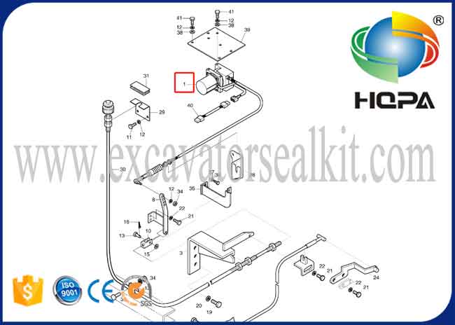 Excavator Throttle Motor 2523-9014 For Daewoo Excavator DH220-5
