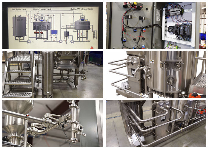 Manual Control 5BBL Small Brewing Systems / Stainless Beer Fermenter Electric Heating
