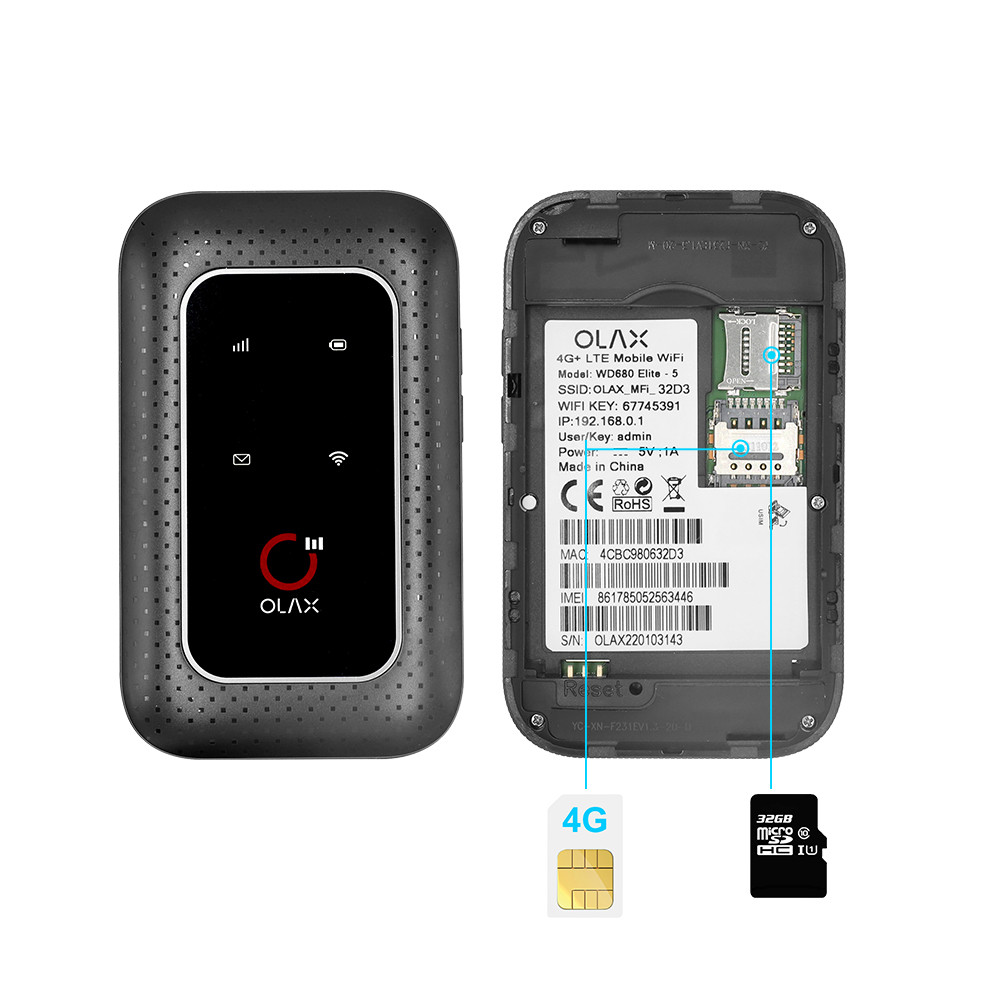 OLAX WD680 4G Wifi Modem Unlocked Portable Router Mini 4g Lte Cat4 150m
