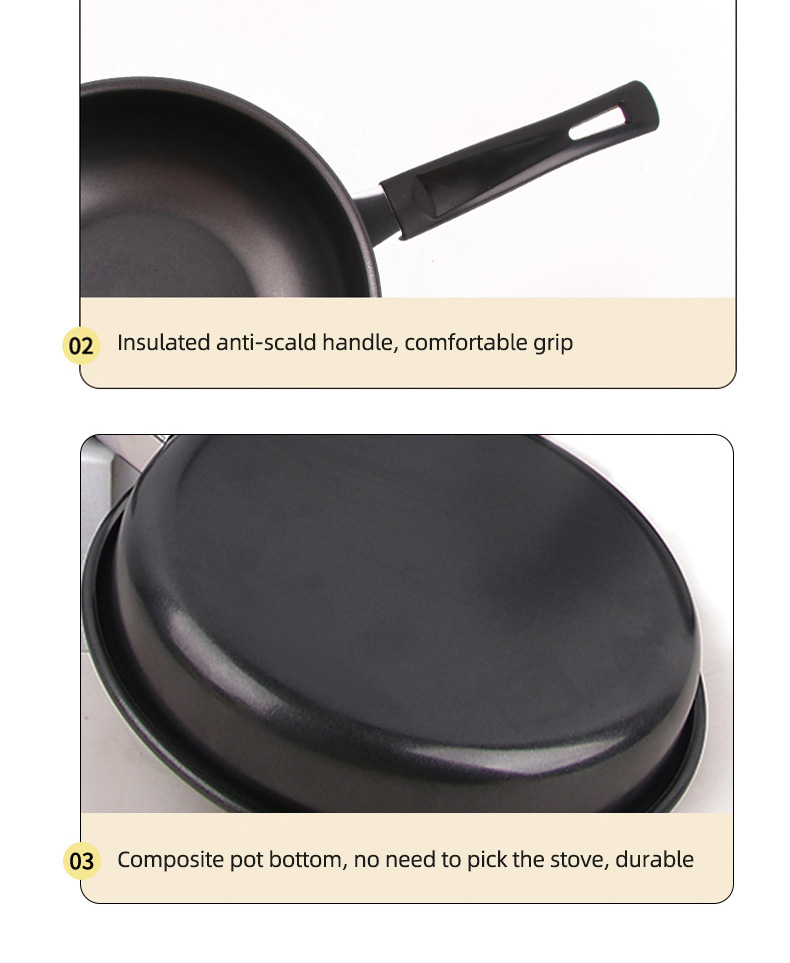 New Design Kitchen Cooking Sauce Pan Cookware Milk Pot Non-stick Iron Saucepan Cookware Pot With Bakelite Handle