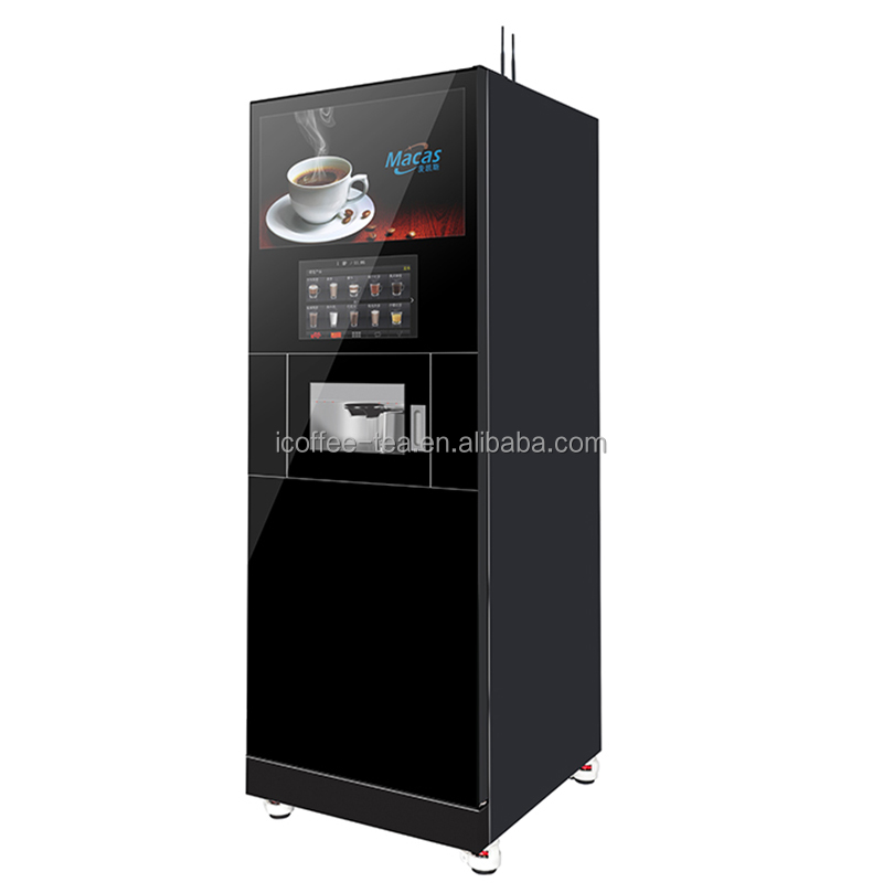 300 Cups Commercial Espresso Coffee Vending Machine Accept QR Code Pay
