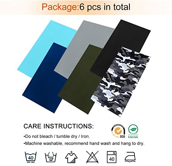 Classic 100 Gsm Printed Face Coverings Plain Cotton Bandanas