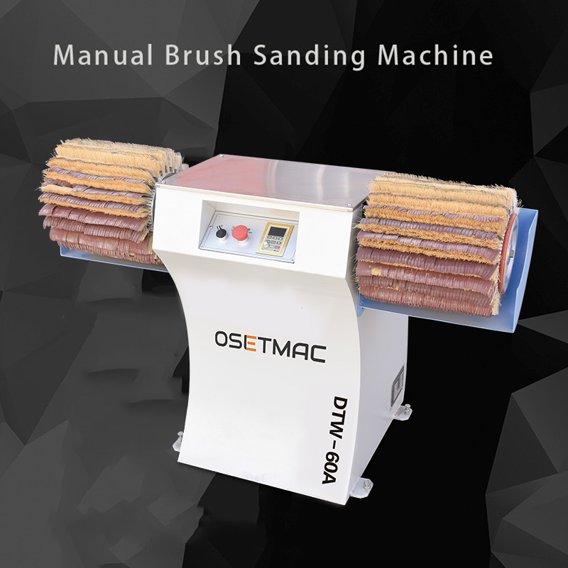 132 KG Two Rollers Manual Brush Sanding Machine DTW-60A for Wood Polishing from OSETMAC