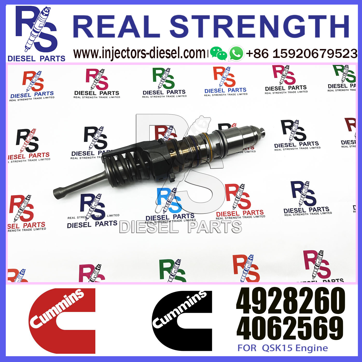 4954434 Diesel QSX15 ISX15 Engine Common Rail Fuel Injector 4928260PX 4062569RX 4928260 4062569 4062569NX