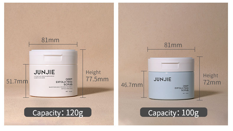 100g 120g Custom Cosmetic Jar Empty Plastic Jars With Lids And Plastic Cap