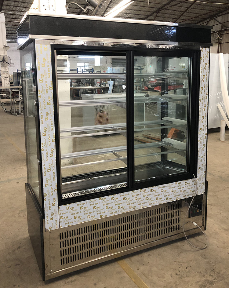 Bakery Display Refrigerator, 1.2M Cake Showcase Back Sliding Glass Door