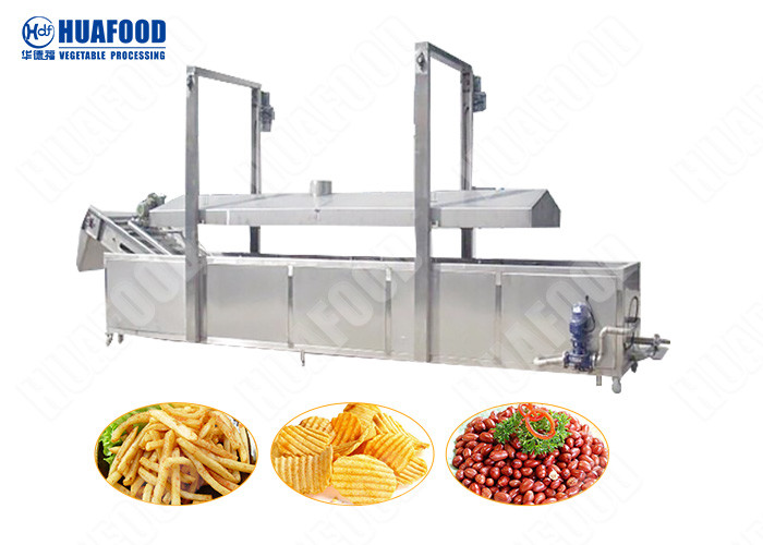  Automatic Puffed Snacks Continuous Fryer Machine , Potato Chips Frying Machine Manufactures