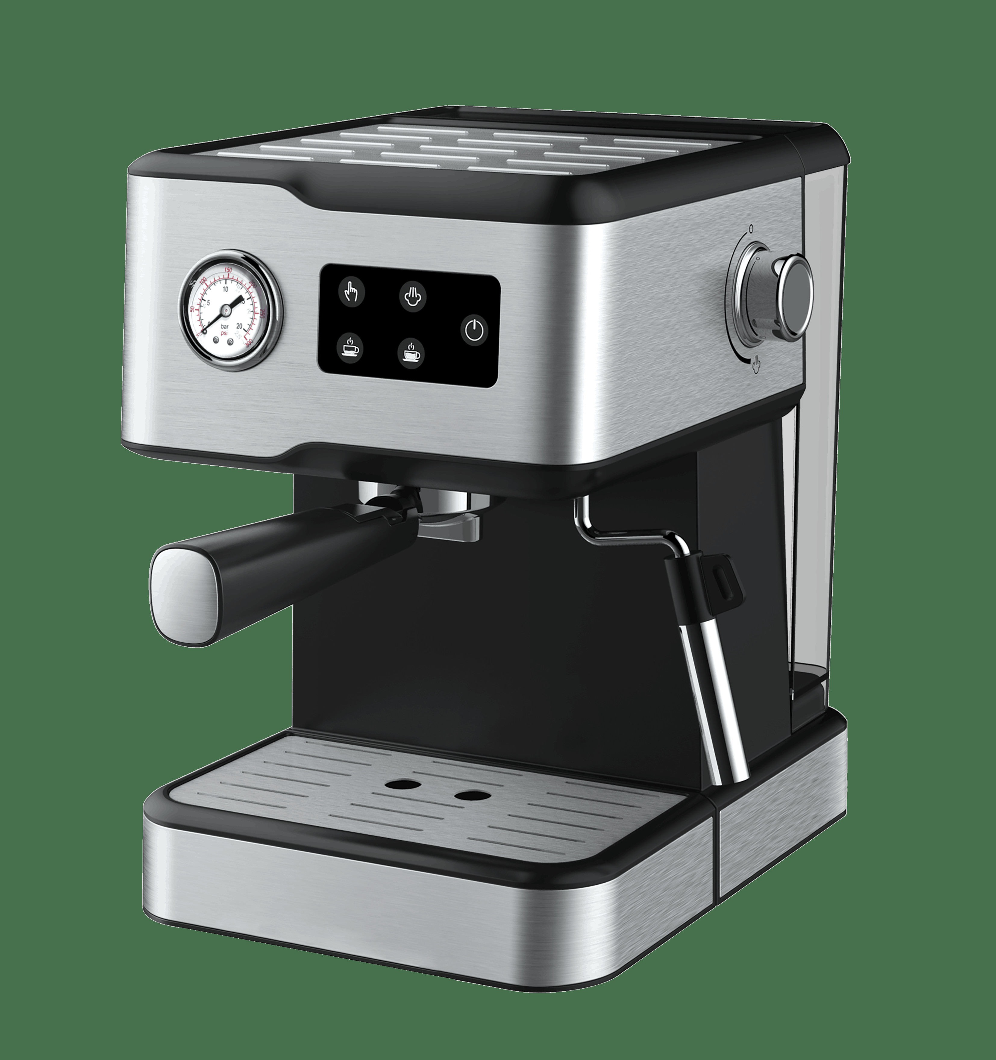 Restaurants 15 Bar Espresso And Cappuccino Machine Metal Body