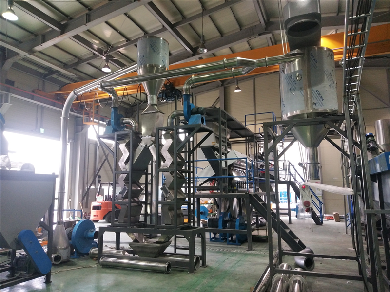 Recyclable PET bottle recycling plastic line