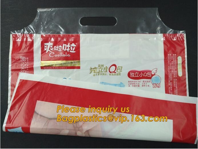 Plastic Bag OEM Custom PVC Loop Handle Image Printed Plastic Shopping Bag,Promotional Clear Waterproof Plastic Cosmetic