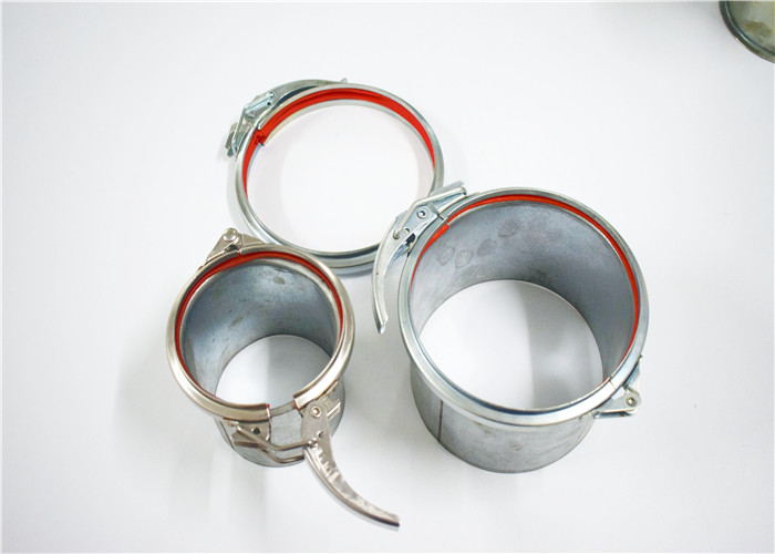 Galvanized Quick Connect Duct Pipe Clamp With Lock For Flange Pipe And Pressed Bends