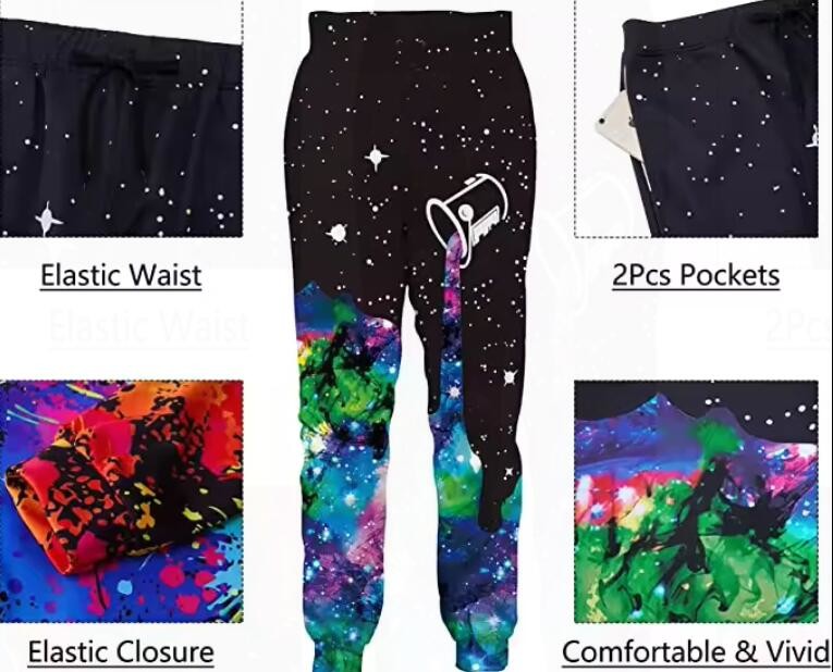 Unisex Sublimation Jogging Pants Fashionable All Over Print Joggers
