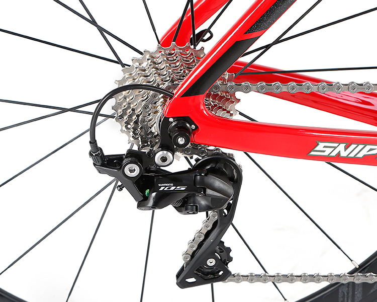 White 22 Speed Carbon Fiber Road Bike , Road Racing Bicycle Complete Groupset