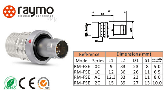 Self Locking Military Circular Connectors Metal Material Watertightness IP 68